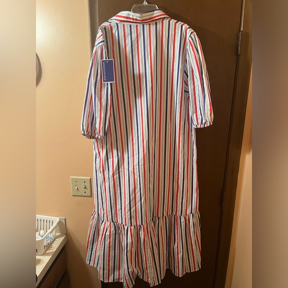 NWT Addison Bay Isle Dress in White Multi - Picture 5 of 10